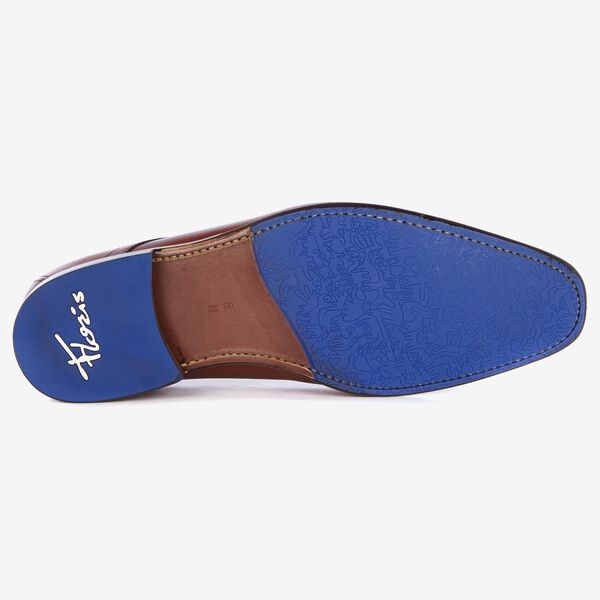 Cognac-coloured leather lace shoe