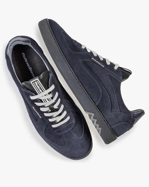 Sneaker dark blue suede leather