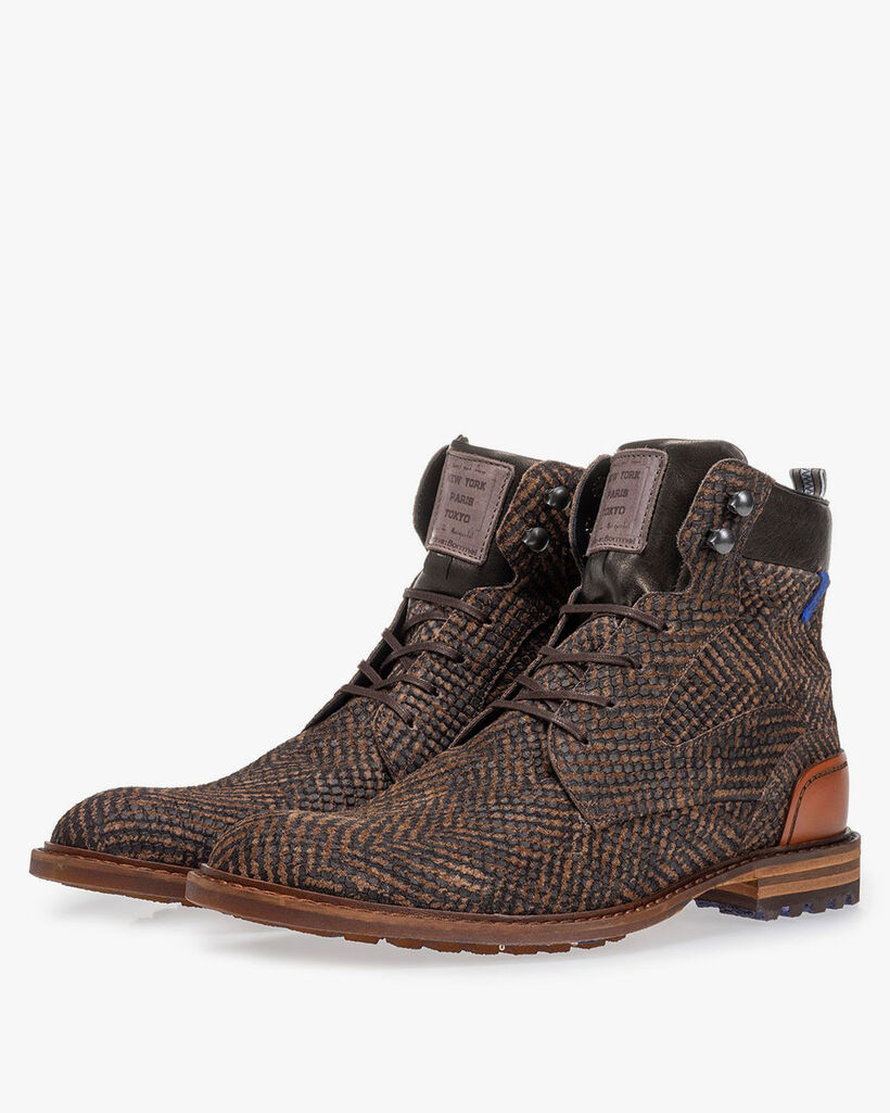 Crepi boot brown with print