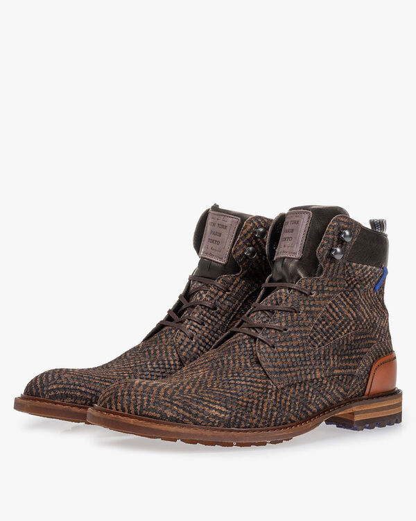 Crepi boot brown with print