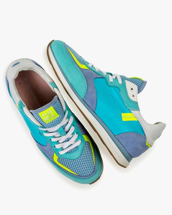 Sneaker nubuck leather blue