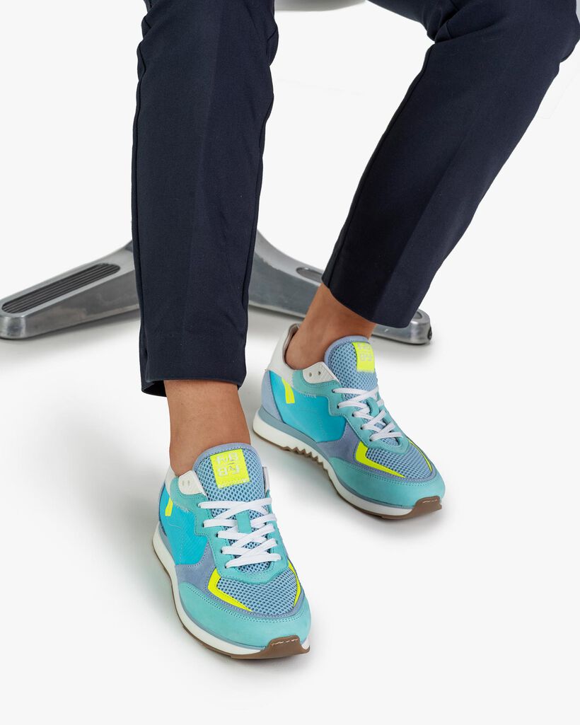 Sneaker nubuck leather blue