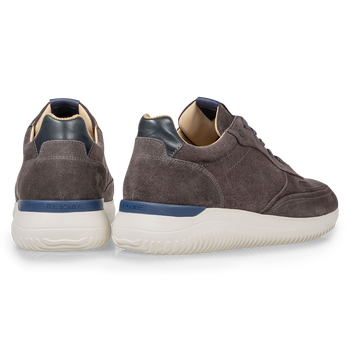 Grey suede leather sneaker
