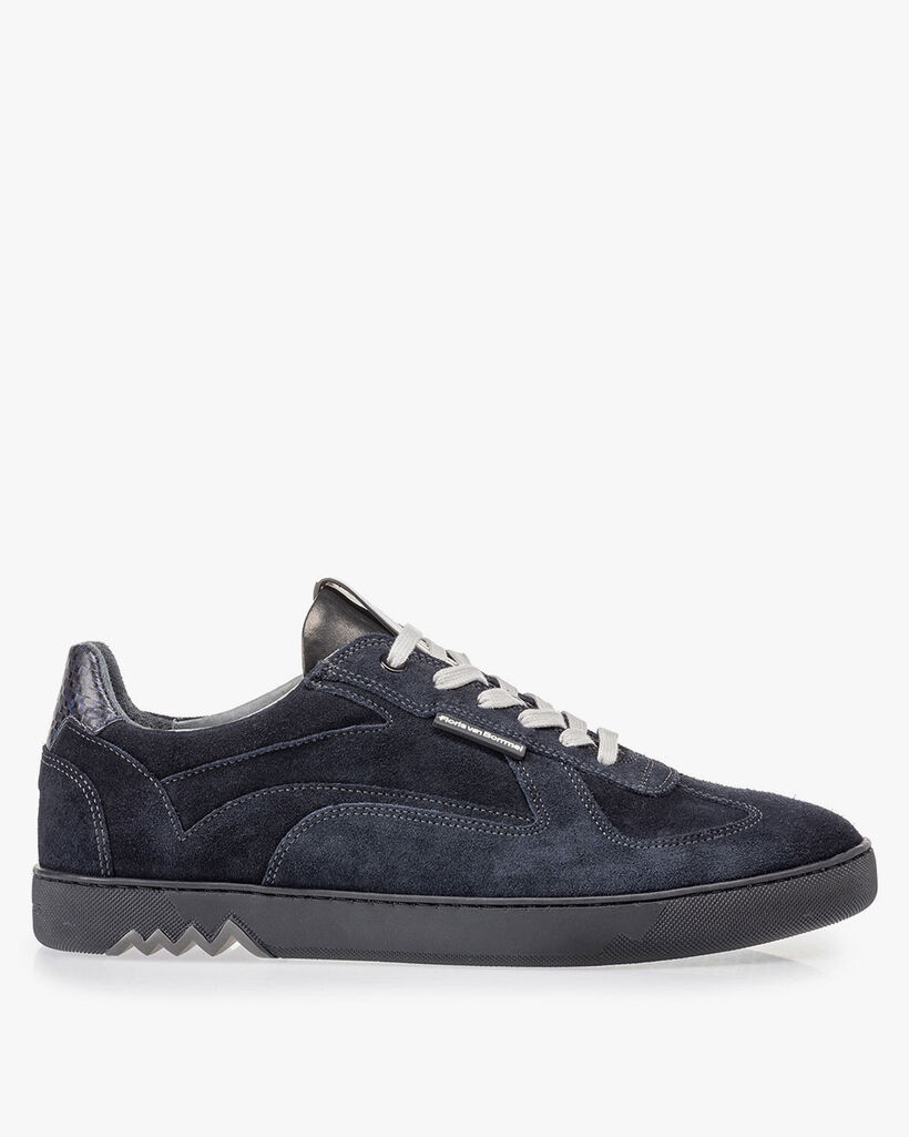 Sneaker dark blue suede leather