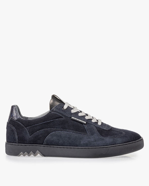 Sneaker dark blue suede leather