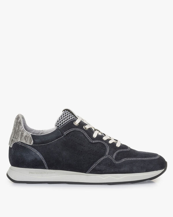 Blue suede leather sneaker