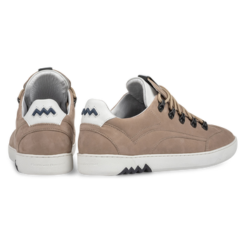 Hiking sneaker nubuck leather beige