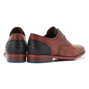 Lace shoe calf leather cognac