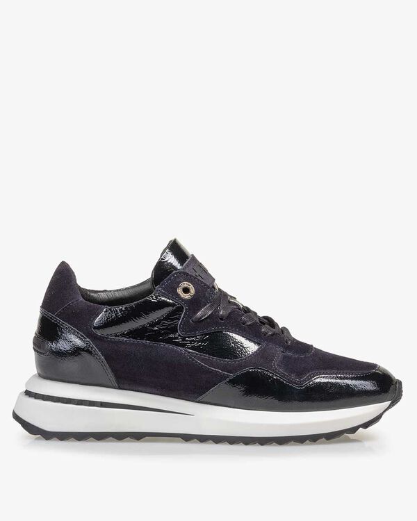 Sneaker patent leather blue