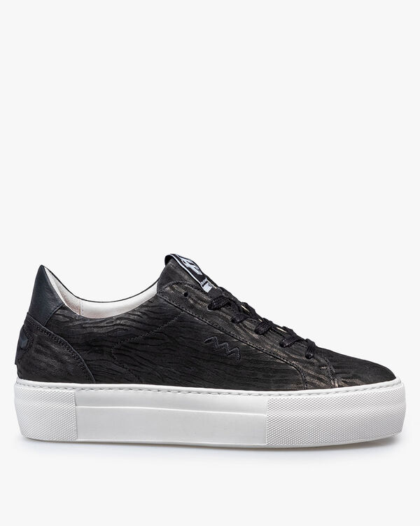 Sneaker printed leather black