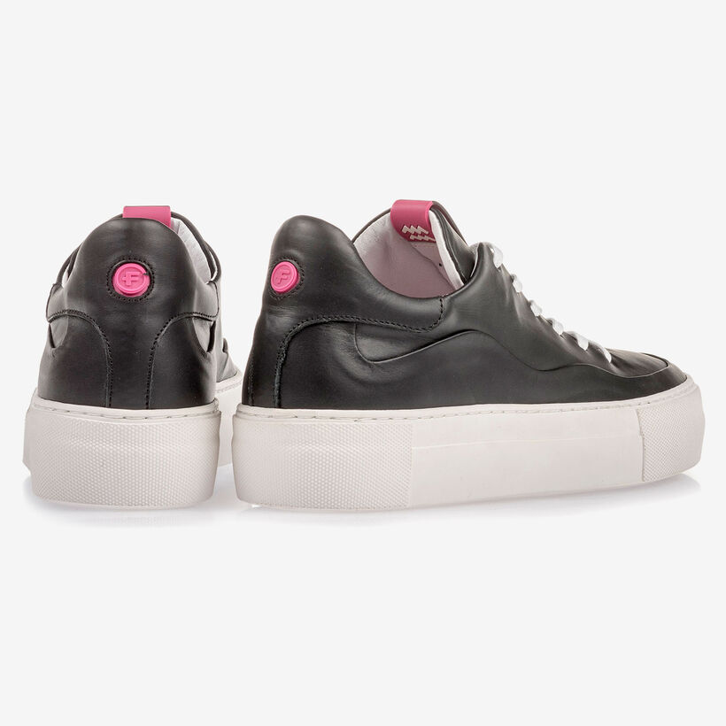 Black calf leather sneaker