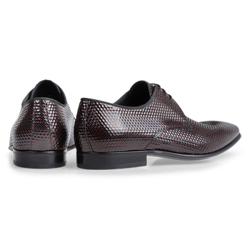 Lace shoe printed leather red