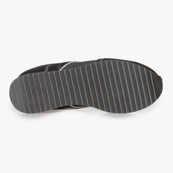 Black suede leather sneaker