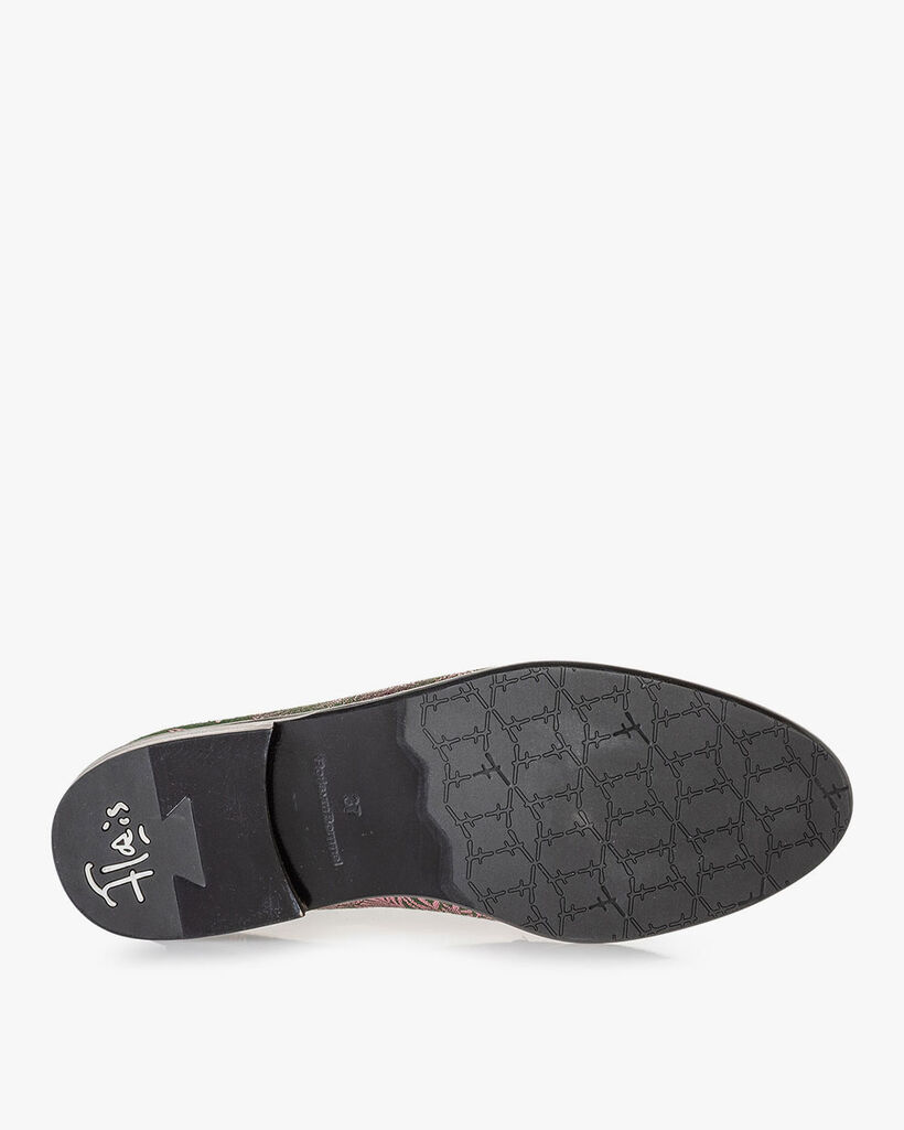 Loafer green with print