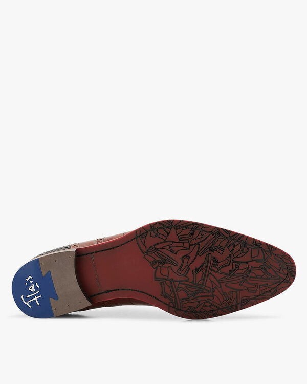Lace shoe calf leather cognac