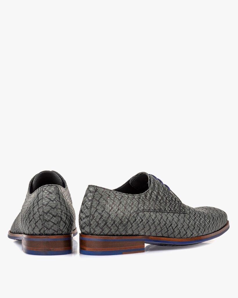 Lace shoe green nubuck leather