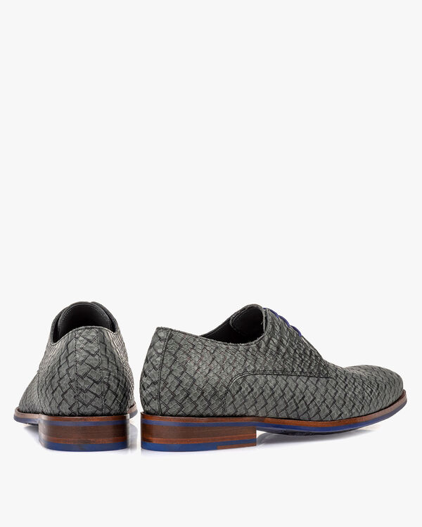 Lace shoe green nubuck leather