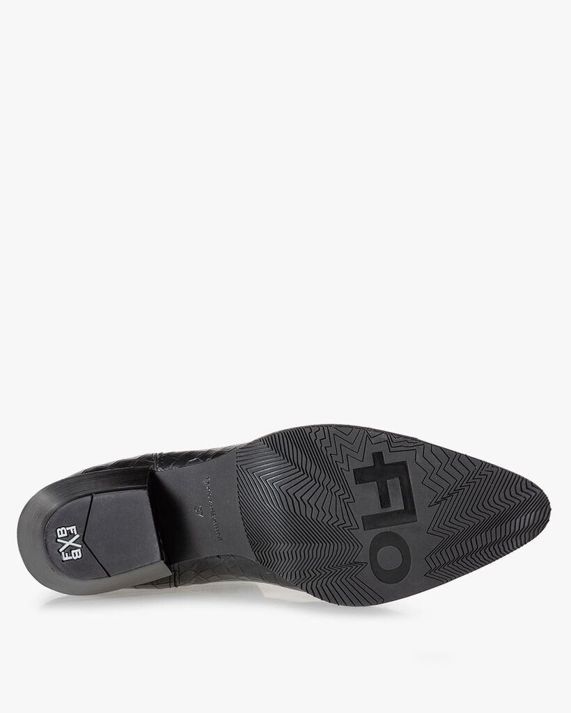 Chelsea boot reptile print black
