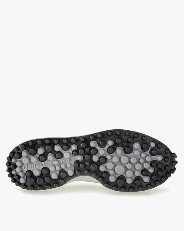 Noppi printed leather white