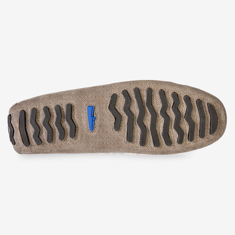 Calf suede leather moccasin