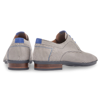 Beige suede leather lace shoe