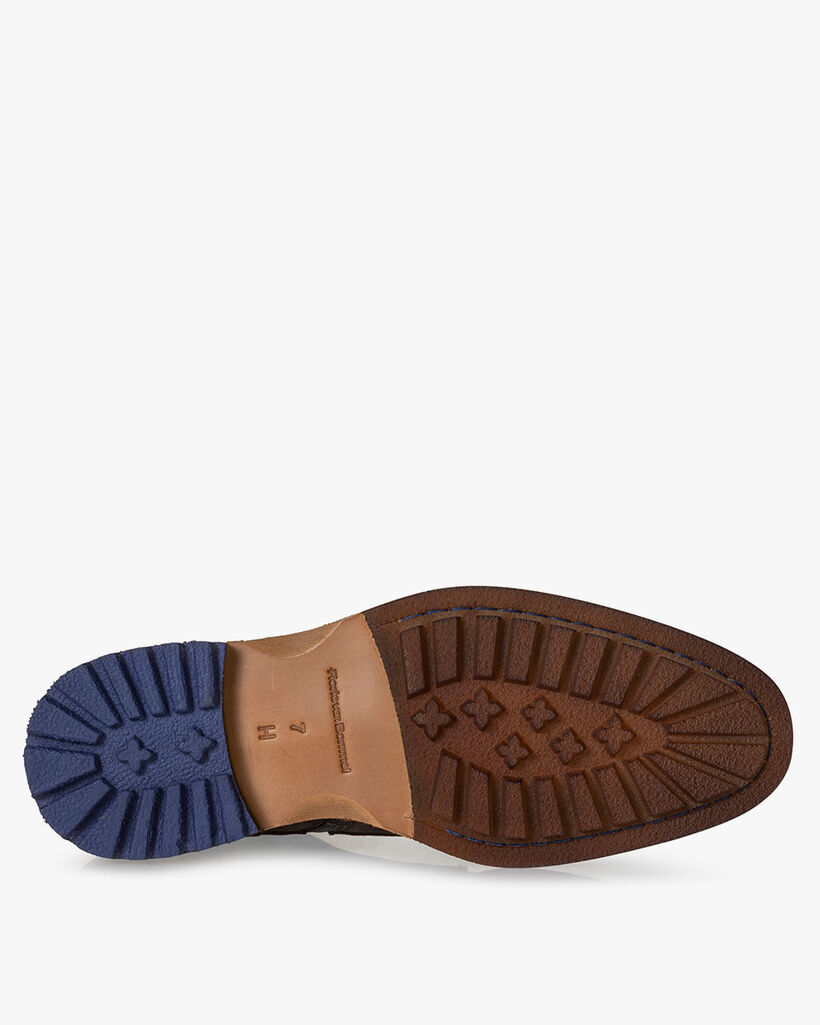 Monk strap suede dark brown