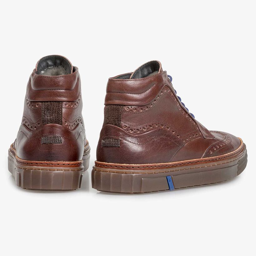 Red-brown calf leather boot