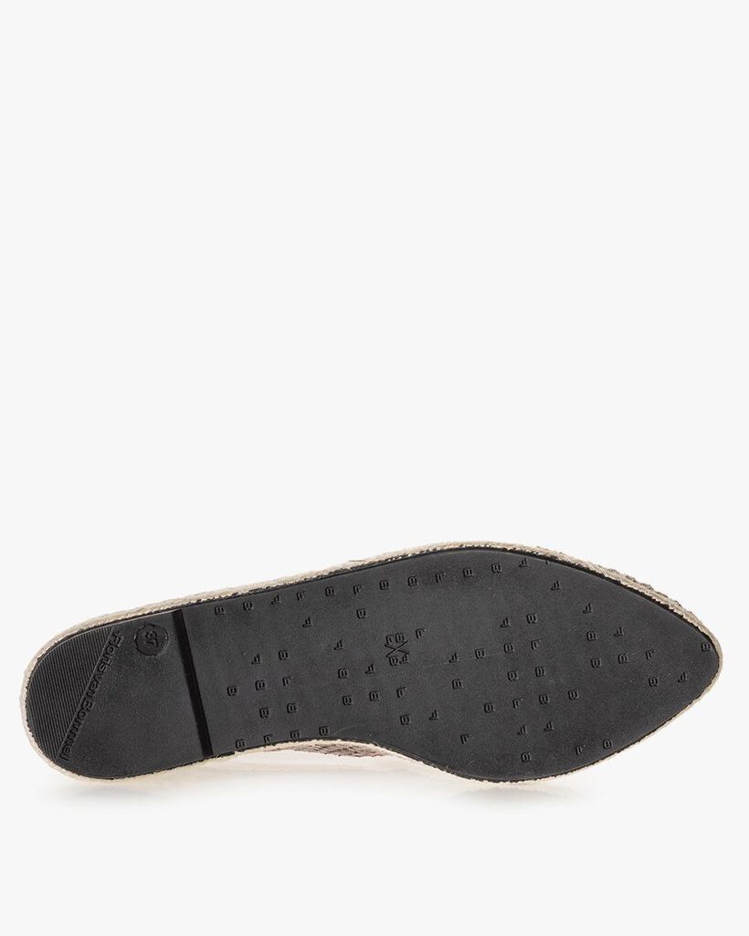Espadrille printed leather pink