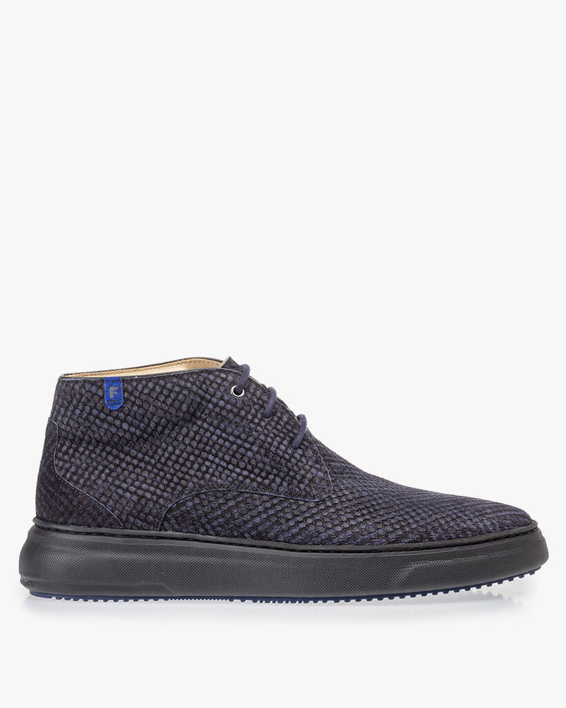 Boot zig-zag print blue