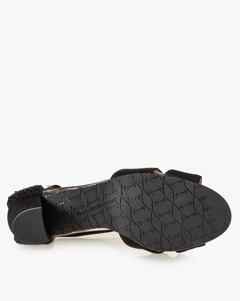 Sandal suede leather black