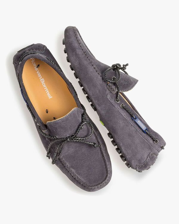 Calf suede leather moccasin