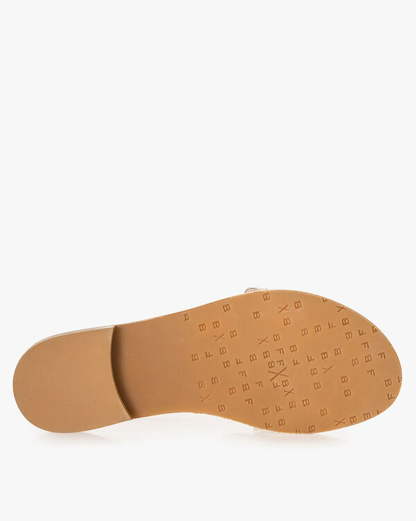 Slipper printed leather pink
