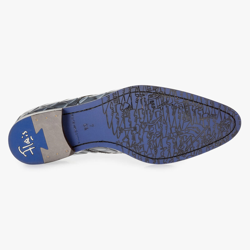 Premium grey lace shoe with print