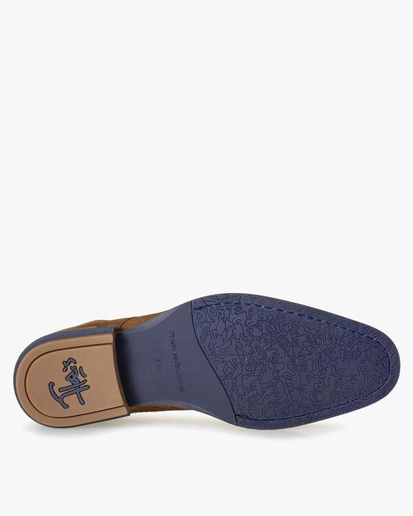 Boot suede leather cognac