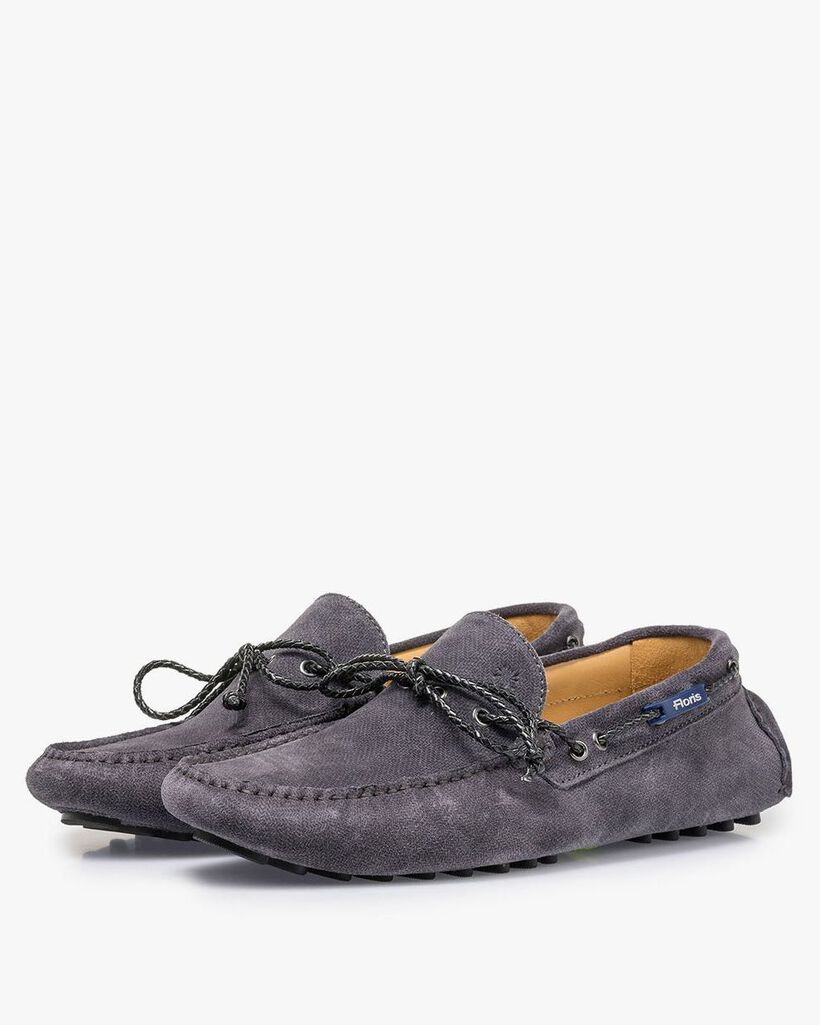 Calf suede leather moccasin