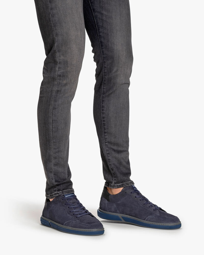 Sneaker leather dark blue
