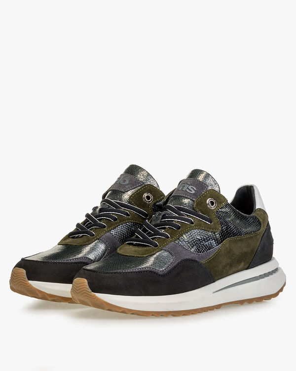 Sneaker suede dark green