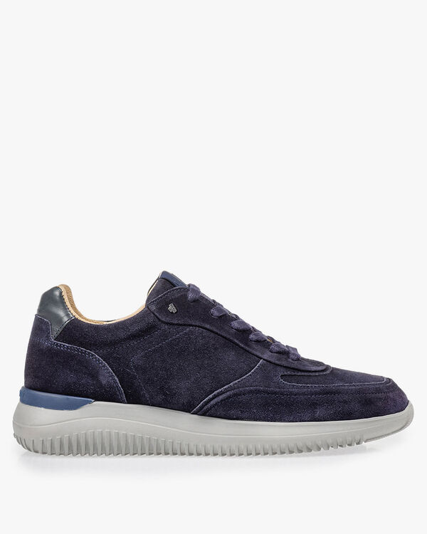 Blue suede leather sneaker