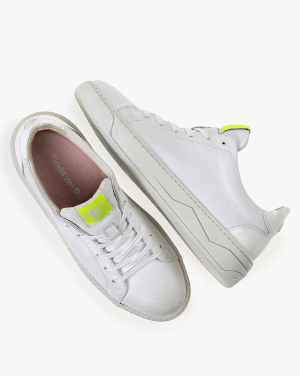 Sneaker printed leather white