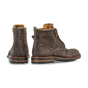 Lace boot suede taupe