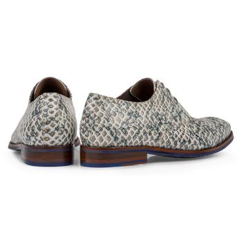 Lace shoe leather sand-coloured