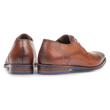 Cognac-coloured lace shoe