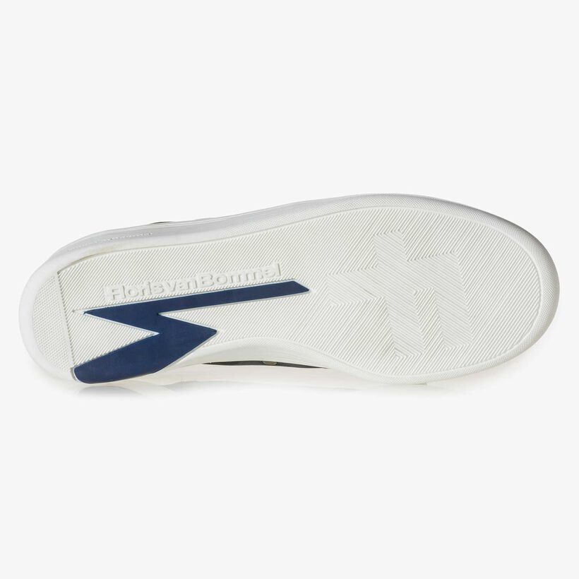 Blue nubuck leather sneaker
