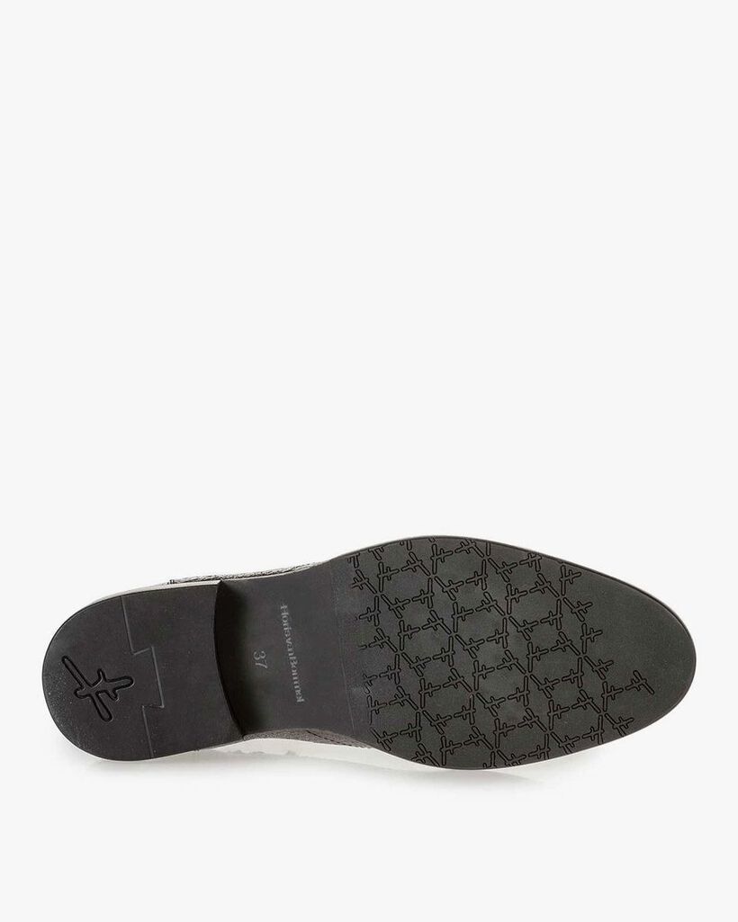 Silver-coloured Chelsea boot metallic print