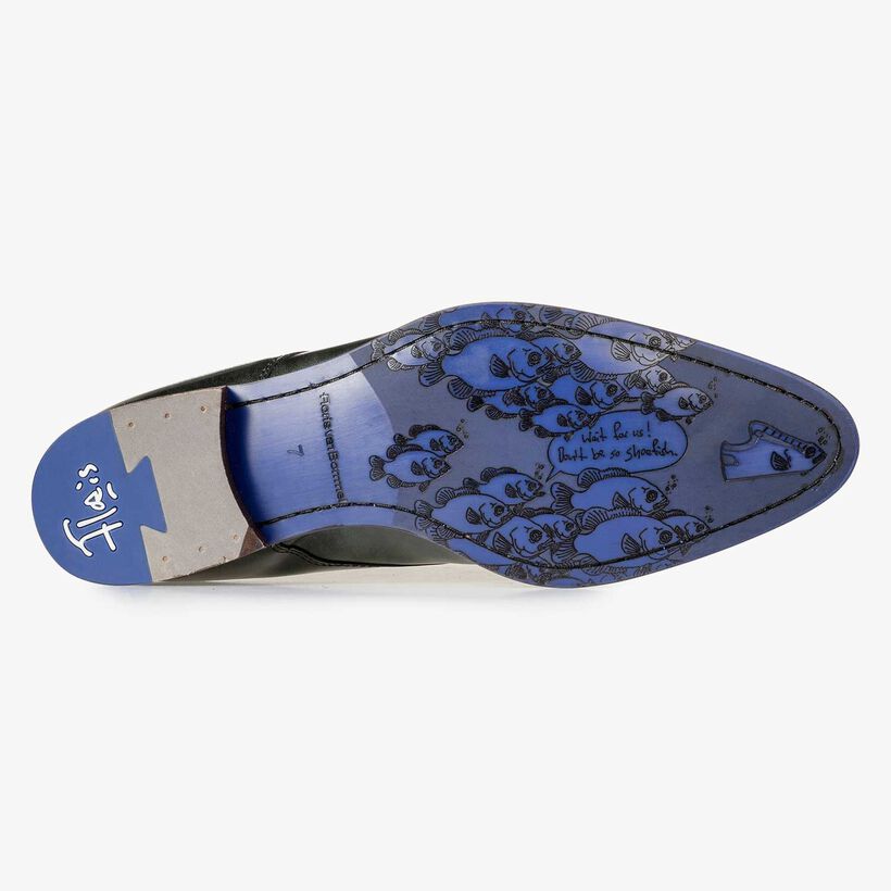 Green Premium patent leather lace shoe