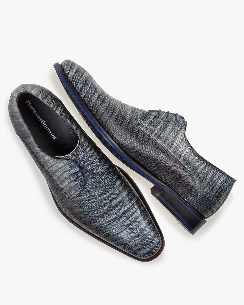 Lace shoe with print grey