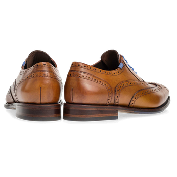 Lace shoe calf leather cognac