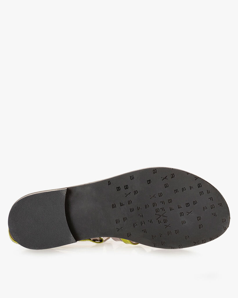 Sandal patent leather green