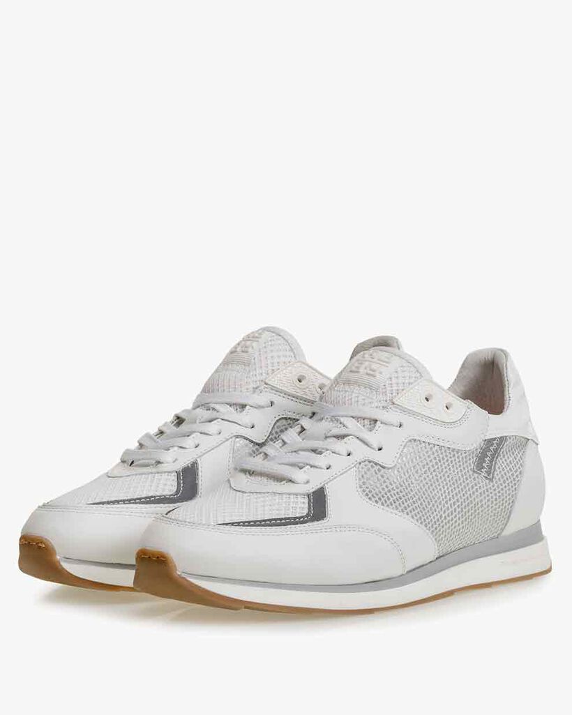 Sneaker calf leather white