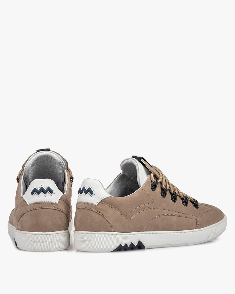 Hiking sneaker nubuck leather beige